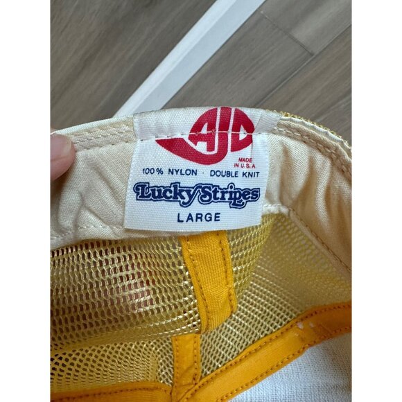 Vintage Washington Redskins Lucky Stripes Hat Mesh Trucker Snapback Made In USA - Picture 8 of 9